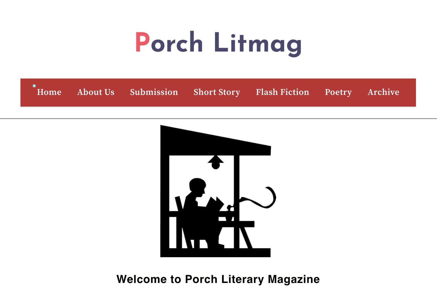 Porch LitMag on Twitter to Porch Literary Magazine. We are