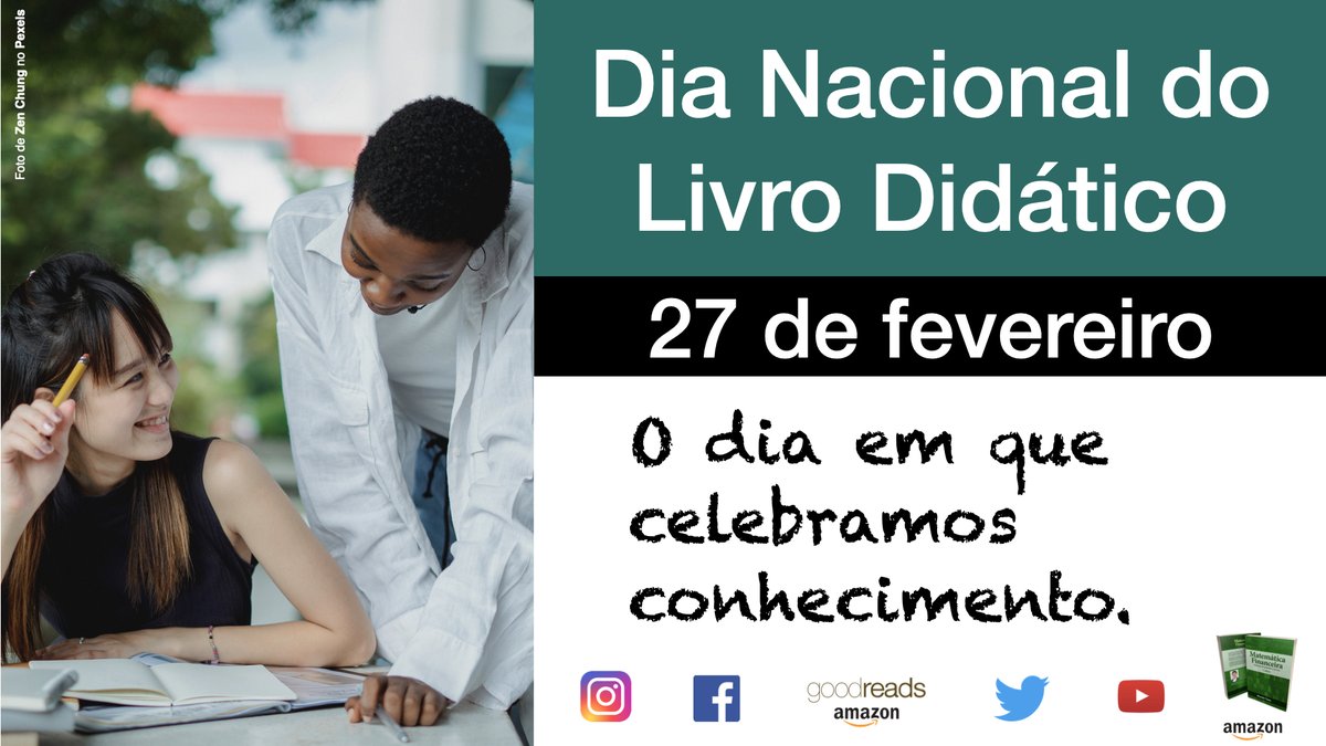 mat_financeira's tweet photo. DIA NACIONAL DO LIVRO DIDÁTICO
27 de fevereiro, o dia em que celebramos o conhecimento.
#profricardoviana #finanças #livro #educação #educacao #financeira #matemática #concursopublico #concurseiro #concursos #prova #questao #comentada #cef2023 #bb2023 #bacen2023 #bc2023 https://t.co/cD51NvrPMy