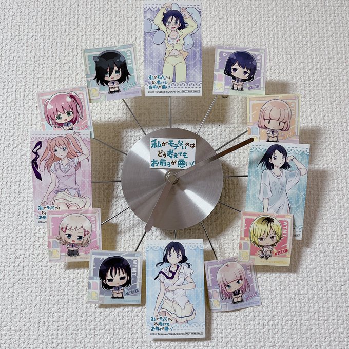 公式グッズを有効活用した時計～シール・カード編 #わたモテ  #watamote 