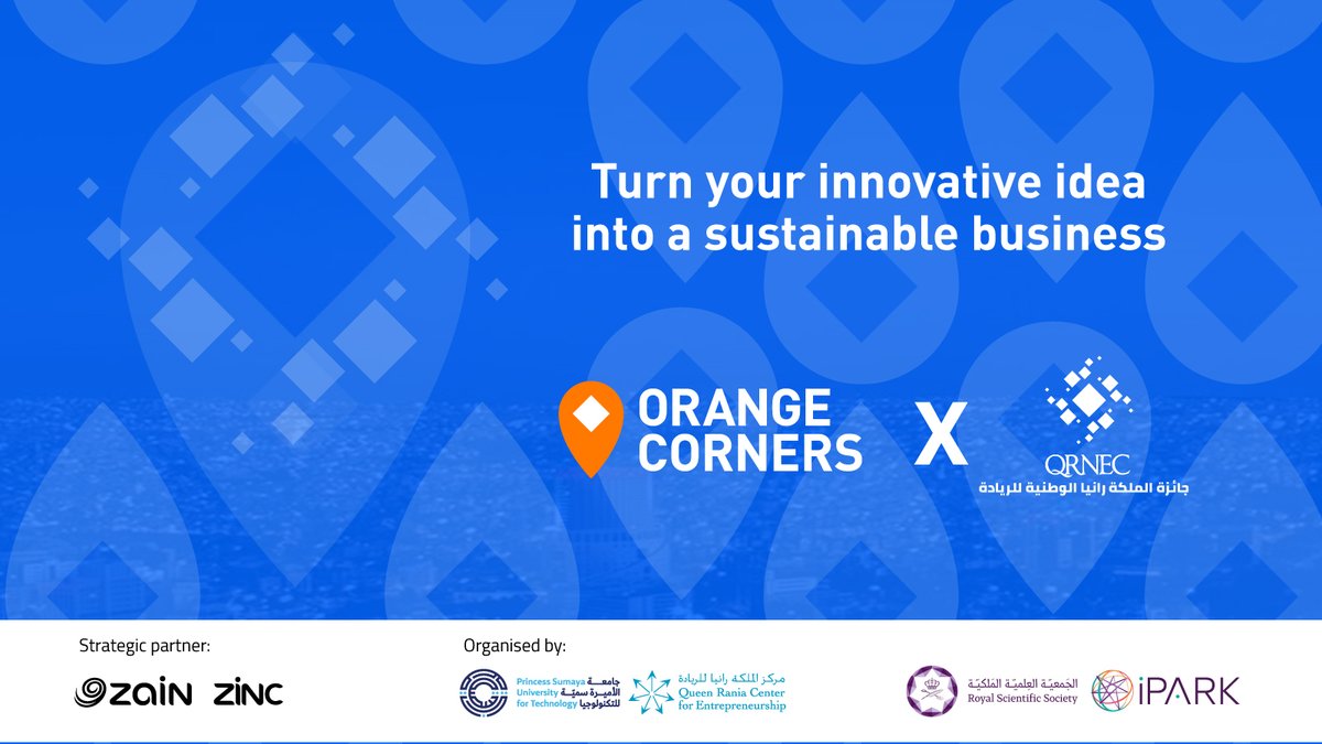 Yallah yallah!!! <a href="/OrangeCornersJO/">Orange Corners Jordan</a>  is launching in collab with <a href="/QRCE/">QRCE</a>  and <a href="/iPARKJo/">iParkJo</a>! Do you know any innovative entrepreneurs that are past the idea stage and want to take the next steps? <a href="/OrangeCorners/">Orange Corners</a>  might be the answer! Check it out, spread the word and stay tuned! Thanks!