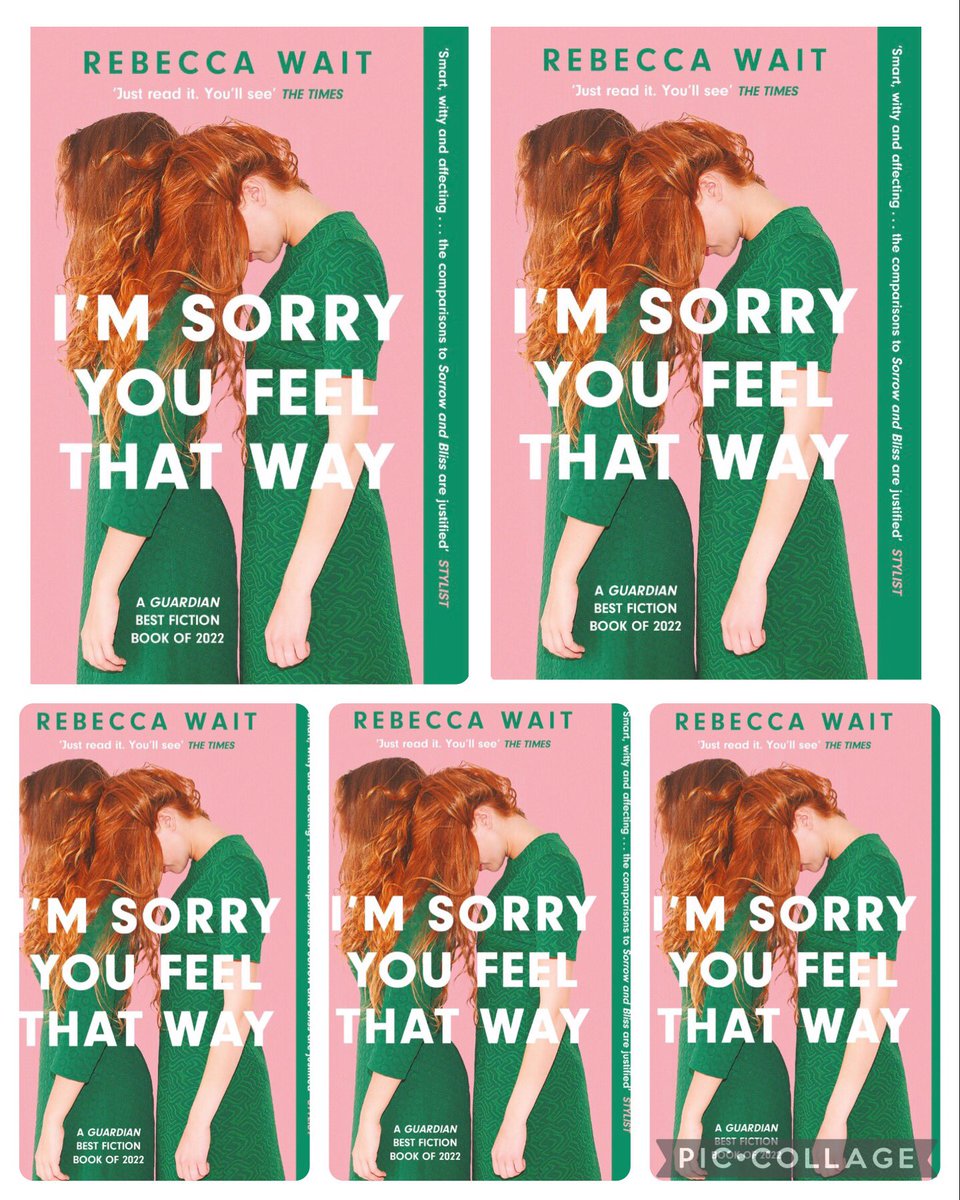 *GIVEAWAY*
This superb book #ImSorryYouFeelThisWay by Rebecca Wait is out in paperback this Thursday and the lovely folk <a href="/riverrunbooks/">riverrun</a> have given me FIVE copies to give to readers.
RT and follow to enter
UK only
Ends midday 2/3/23 
Good luck!