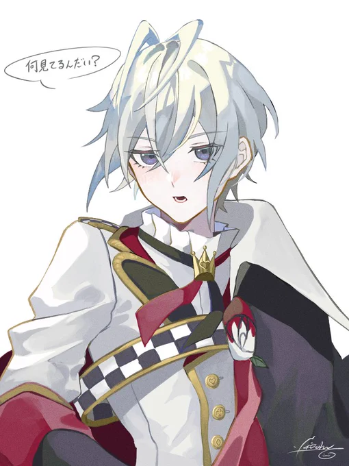 #ツイステファンアート白リドルくん 