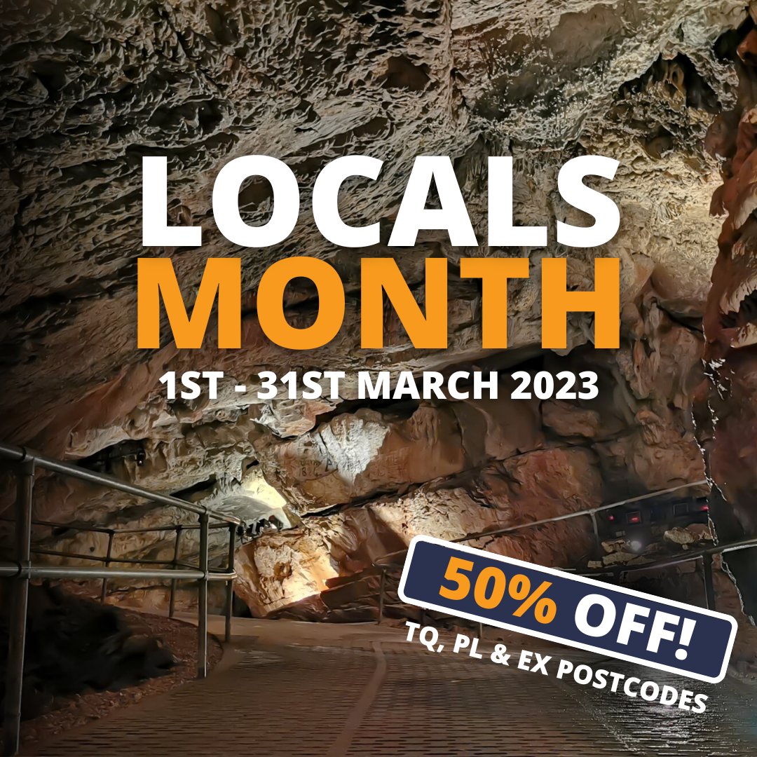DEVON RESIDENTS!📣We're offering residents in TQ, PL & EX postcodes 50% discount from 1st-31st March! 🎉 We want to say a HUGE thank you to our locals! 2023 is a BIG year for Kents Cavern and we have plenty to celebrate! 🥳 kents-cavern.co.uk/events/detail/… @VisitDevon @DevonLiveNews
