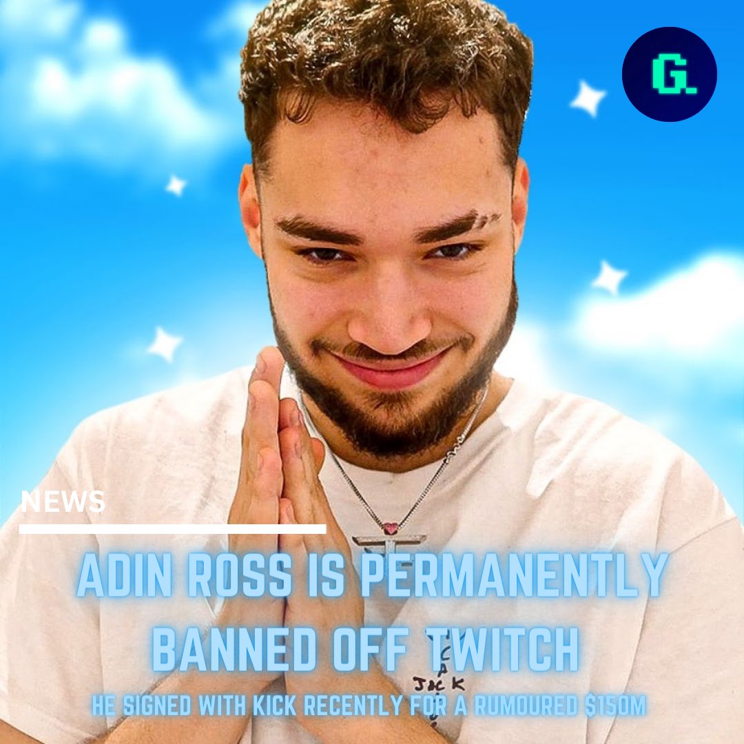 Adin Ross is permanently banned of twitch. He recently signed a deal with streaming platform Kick. 

W or L Twitch? 🤔

#gaming #twitch #adinross