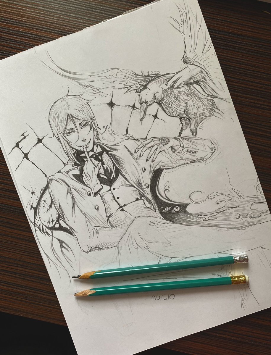 Aviliolll's tweet photo. #BlackButler #Sebastian #traditionalart https://t.co/QPV6K2KVR3
