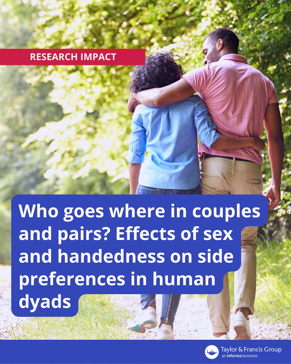 RoutledgePsych's tweet image. 👫 A study found that "when men are with their partner, they show a preference for the side that facilitates the use of their dominant hand", possibly in a desire to maintain fighting readiness.

👉 bddy.me/3KGMsaH

@astridschep #SocialBehavior #Laterality #OpenAccess