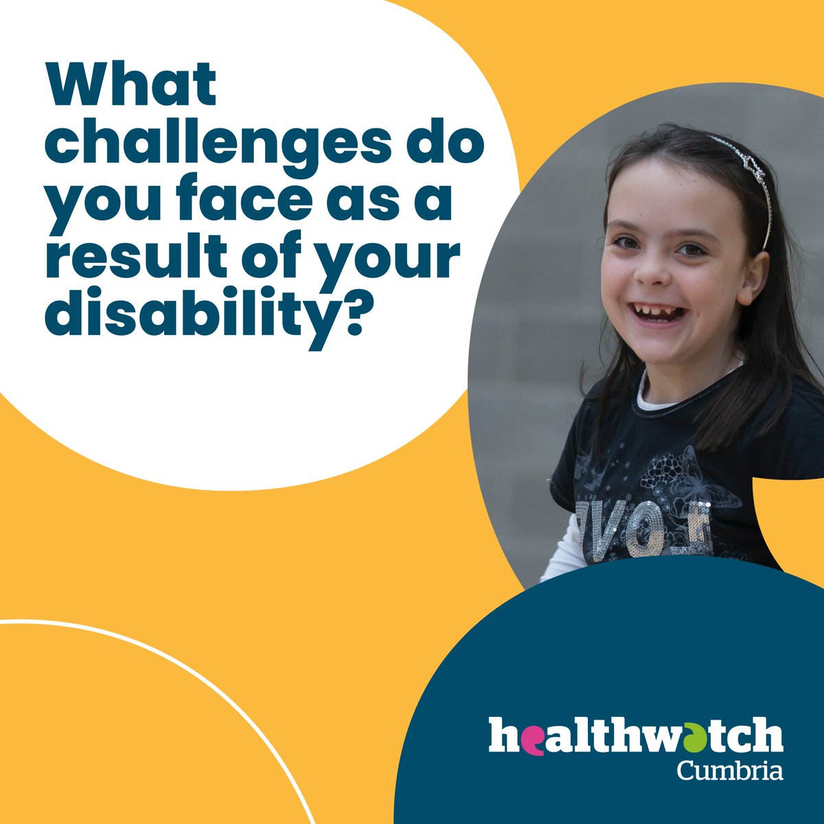 Our Disability Voices project wants to champion the people of Cumbria and amplify their stories. 

You can leave replies in the comments below or fill in our survey 👉 bit.ly/3lGqudC

#DisabilityVoices