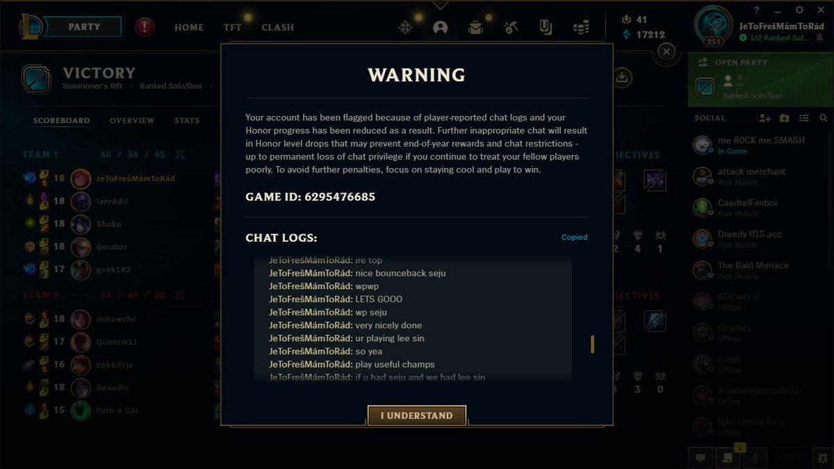 Did i just get a warning for being positive?