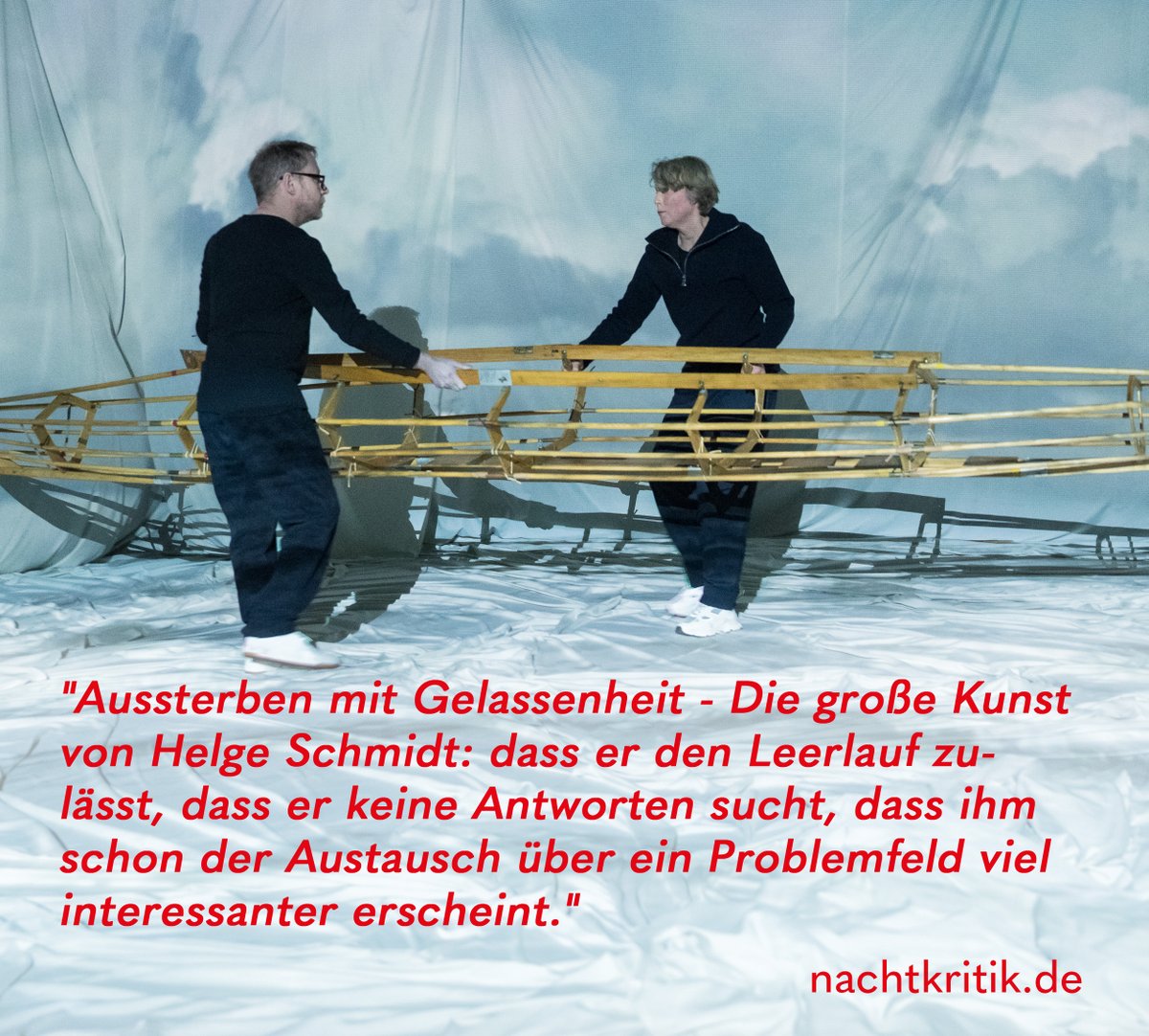 TeamHelge's tweet photo. Das sagen die Kritiker:innen von @nachtkritik, @abendblatt und @theatermagazin. Wir spielen wieder von Donnerstag bis Sonntag (2.-5. März 2023) im @LICHTHOFhamburg. Kommt vorbei! https://t.co/2idh9iiLWr