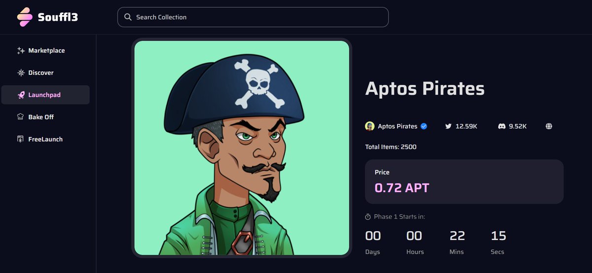 Mint is coming very soon!
On souffl3.com/launchpad/Apto…