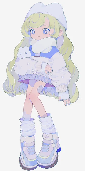 winter bunny girl 