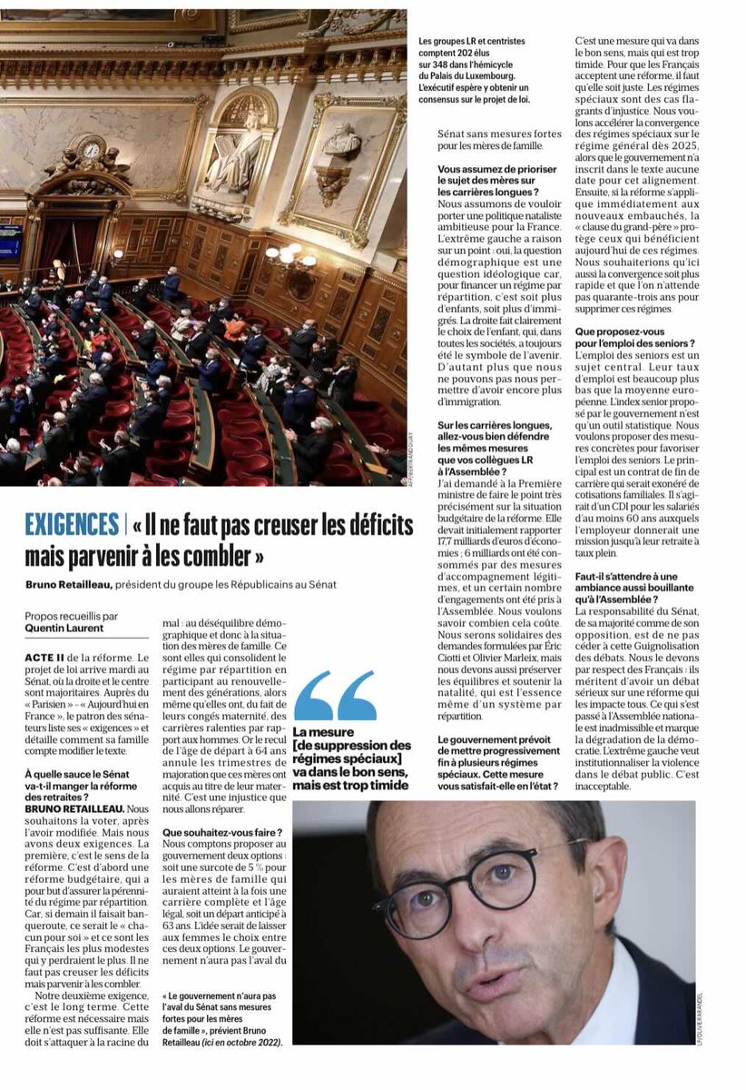 BrunoRetailleau's tweet photo. Retrouvez mon interview dans ⁦@le_Parisien⁩ https://t.co/pcqmca5j3X
