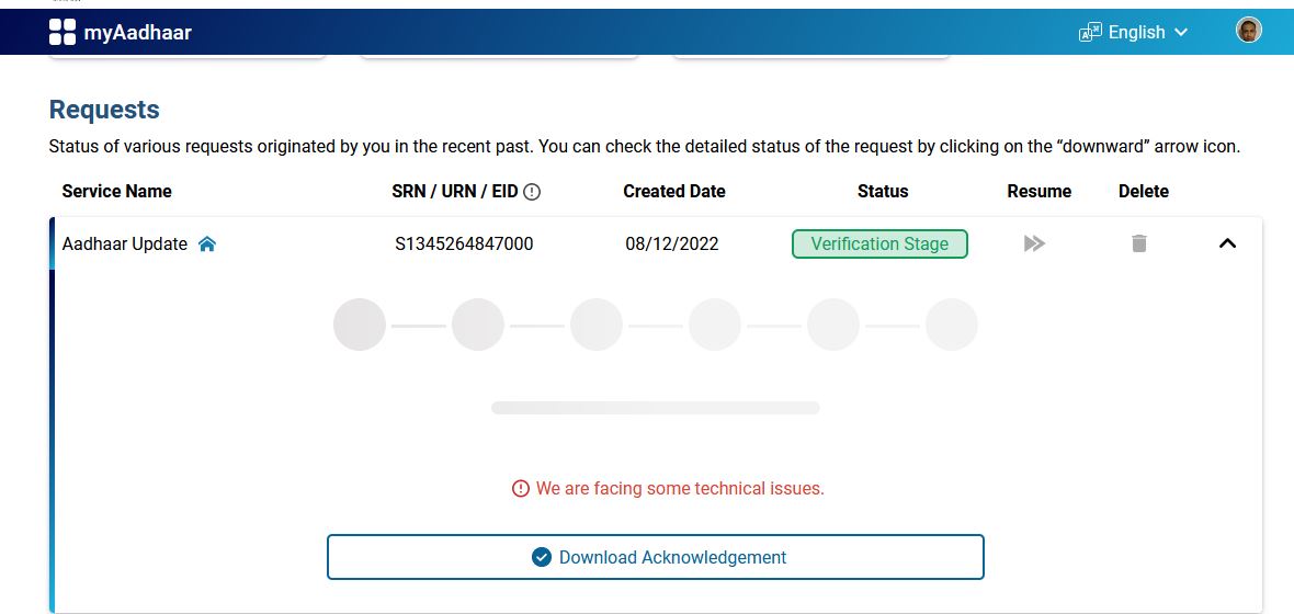 mrinalpal87's tweet photo. @UIDAI @Aadhaar_Care Pathetic response from Aadhaar technical team. They are not able to approve or reject this address change request from last 3 months. https://t.co/uHFlTO0dYg