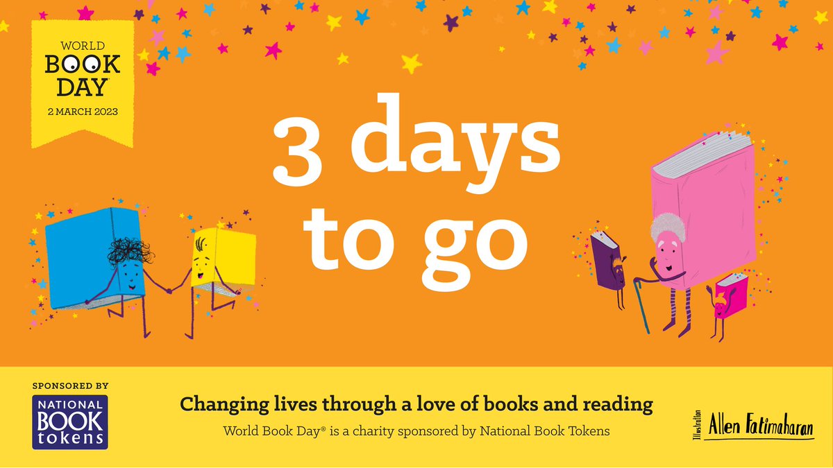 WorldBookDayUK's tweet photo. 3 days to go 🎊 We love hearing about your exciting #WorldBookDay plans - reply below and let us know what you have planned for your celebrations! Don't forget we have brilliant FREE digital events, activities and resources available on our website: https://t.co/XPDzjin8RR https://t.co/ZiXPjBwo8P