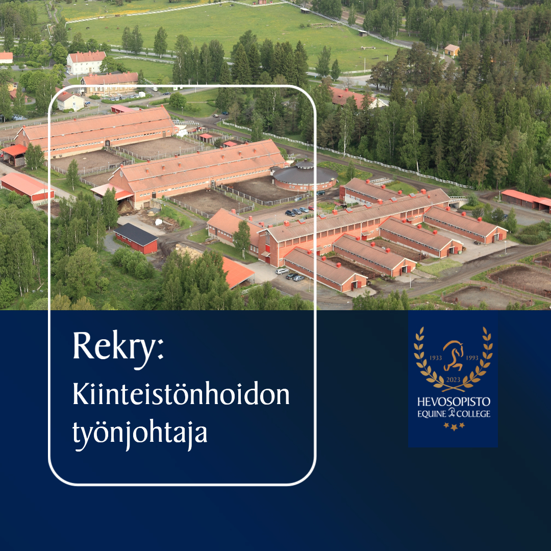 Onko Sinulla kokemusta kiinteistöjen huollosta? 
Omaat hyvän organisointikyvyn ja Sinulla on hyvät yhteistyö- ja vuorovaikutustaidot?

Tule meille töihin!

Lue lisää ja jätä hakemuksesi 10.3. mennessä.
🔗hevosopisto.fi