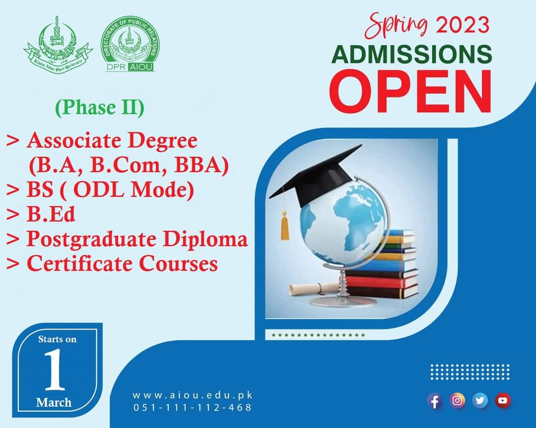 Stay Tuned...!!!

#aiouactivities #aiounews #aioustudents #aiou_updates #EducationForAll #distancelearning #admission #admission2023 #spring