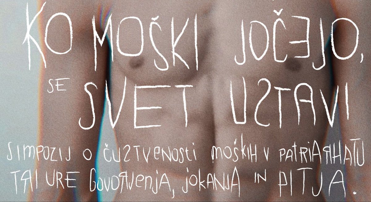 BunkerLjubljana's tweet photo. Ko moški jočejo, se svet ustavi je srečanje, ki se spogleduje s formatom performansa.
💧Včasih se moramo jokati in se smejati, lagati in govoriti resnico, da bi spoznali očitno.💧
#whenmencry 👀💦
📌Vstopnice: 10 € / 7 €. Prevzem ob 17.30. https://t.co/rMx6FH0gFC