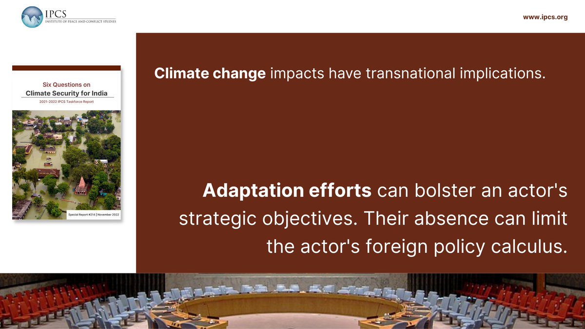 IPCSNewDelhi's tweet photo. #IPCSTaskforce | How can the security impacts of #ClimateChange aid or obstruct #ForeignPolicy?
Read to learn more: https://t.co/6xhCZb0sFY https://t.co/l7d91Wmbe0