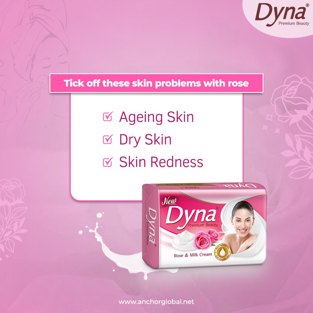 With Dyna Rose & Milk Premium Beauty soap by your side, don’t worry about skin problems and let your skin bloom.

#DynaSoaps #DynaPremiumBeauty #Beauty #Rose #Milk #RoseAndMilk #SmoothSkin #SkinCare #Facts #TipsTricks