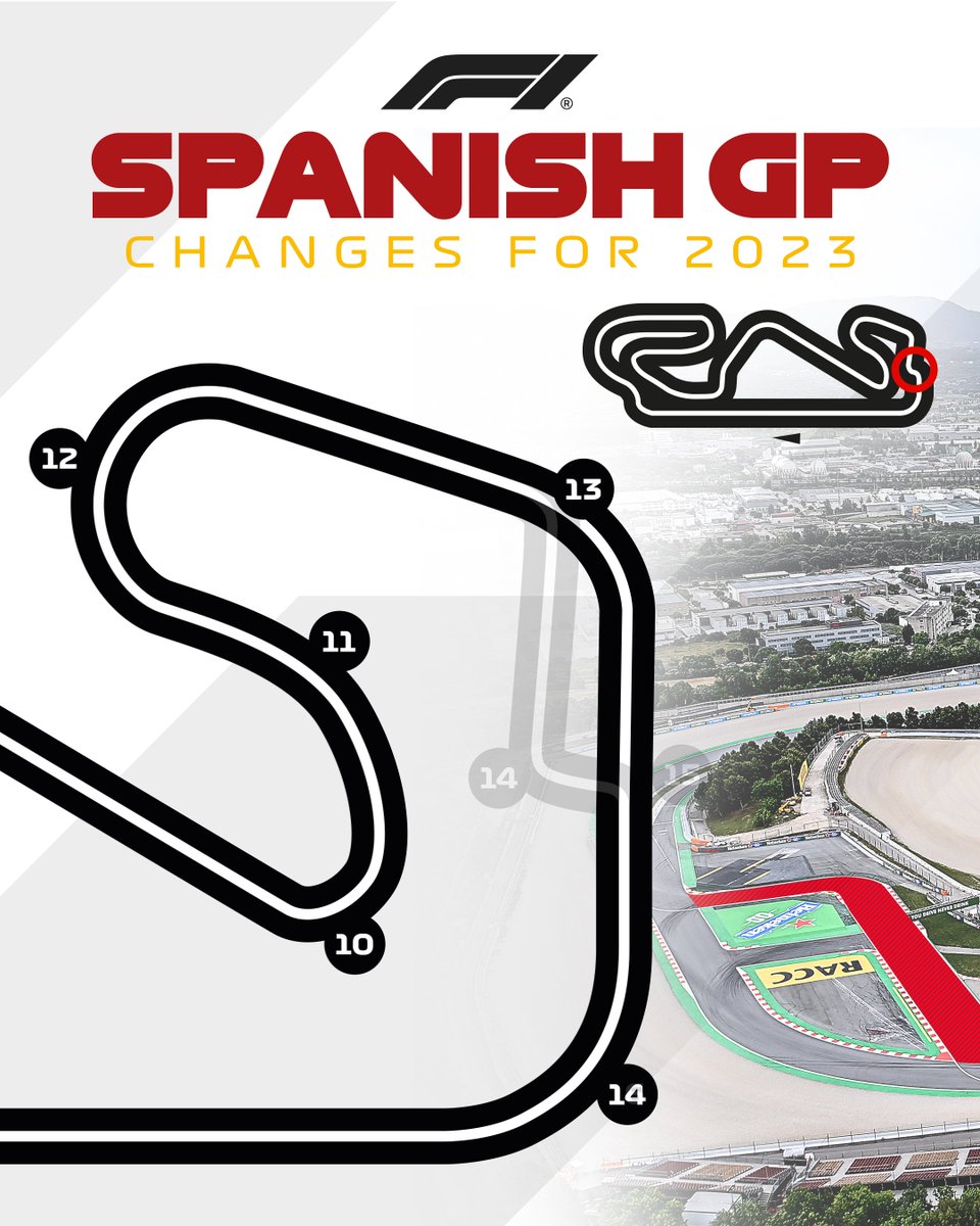 🚨 BREAKING!! The #F1 #SpanishGP changes its track configuration! 🤩

Circuit de Barcelona-Catalunya will host the #SpanishGP without the chicane returning the circuit to its original last two corner layout. 🤩