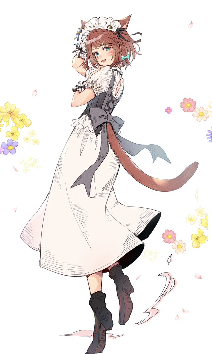 avatar (ff14) 1girl miqo'te tail animal ears cat ears cat tail solo  illustration images