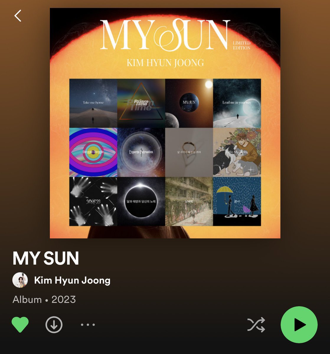 Streaming KIM HYUN JOONG ‘MY SUN’ full album is now available on Spotify! 🥳 

#KIMHYUNJOONG
#김현중 
#MYSUN