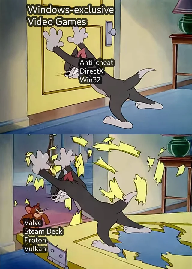 nixcraft's tweet photo. linux users and games be like... https://t.co/so6lwuhnvp