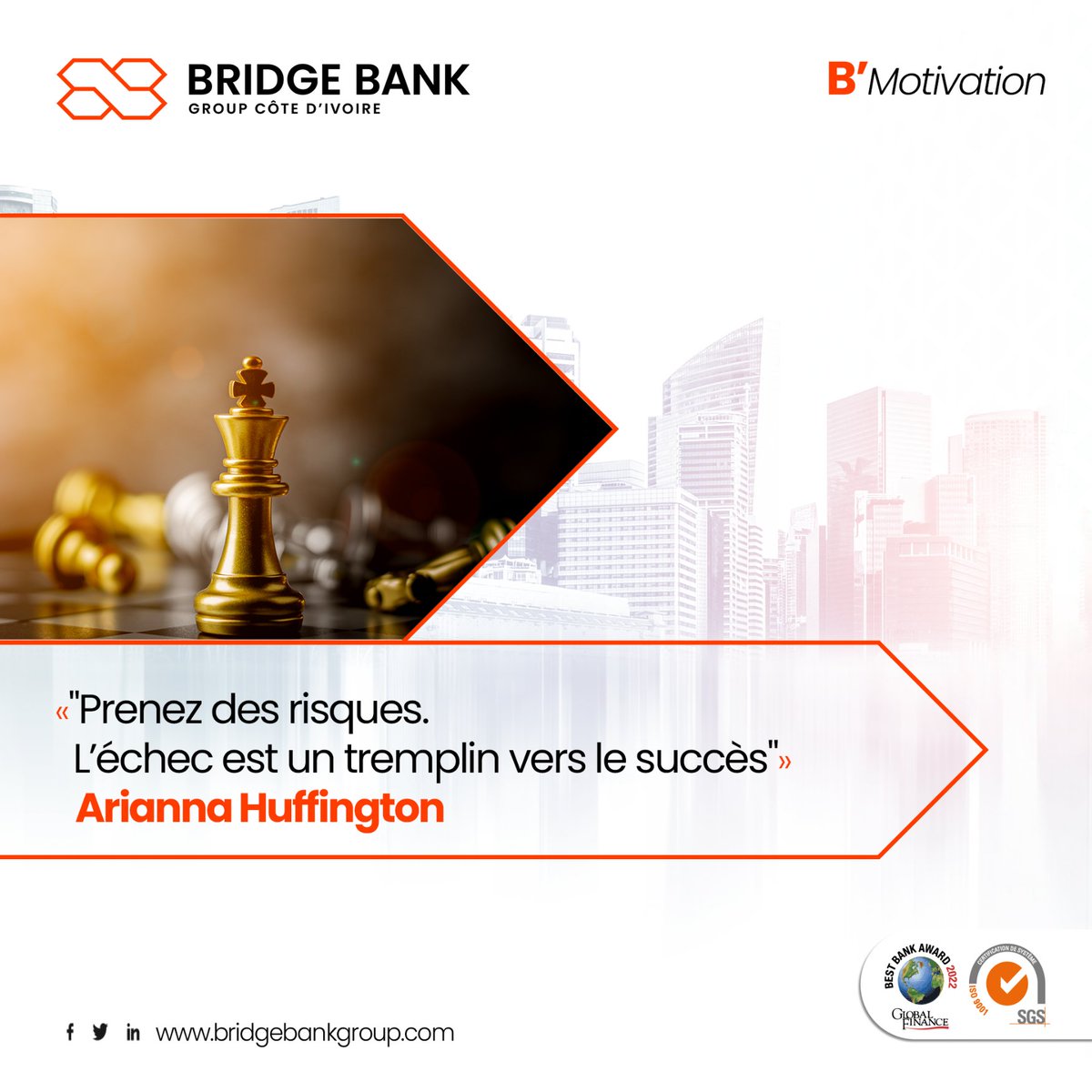 BridgeBankGroup's tweet photo. Laissez la nouvelle semaine chasser les nuages de doutes et remplir votre cœur du feu de la confiance.
Je vous souhaite une très bonne semaine !
#BridgeBankGroupCI
#ConnectonsNosAmbitions https://t.co/11BVej9jgI