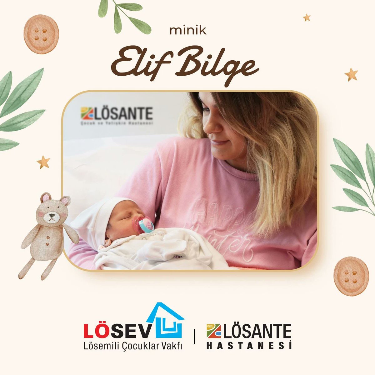 losev1998's tweet photo. Depremzede bir bebeğimiz daha @LOSANTE Hastanemizde dünyaya gözlerini açtı. Umutlarımız çoğalıyor... 
İyi ki doğdun Bilge bebek!
#Birlikteİyileşeceğiz https://t.co/bH9H9EZTit