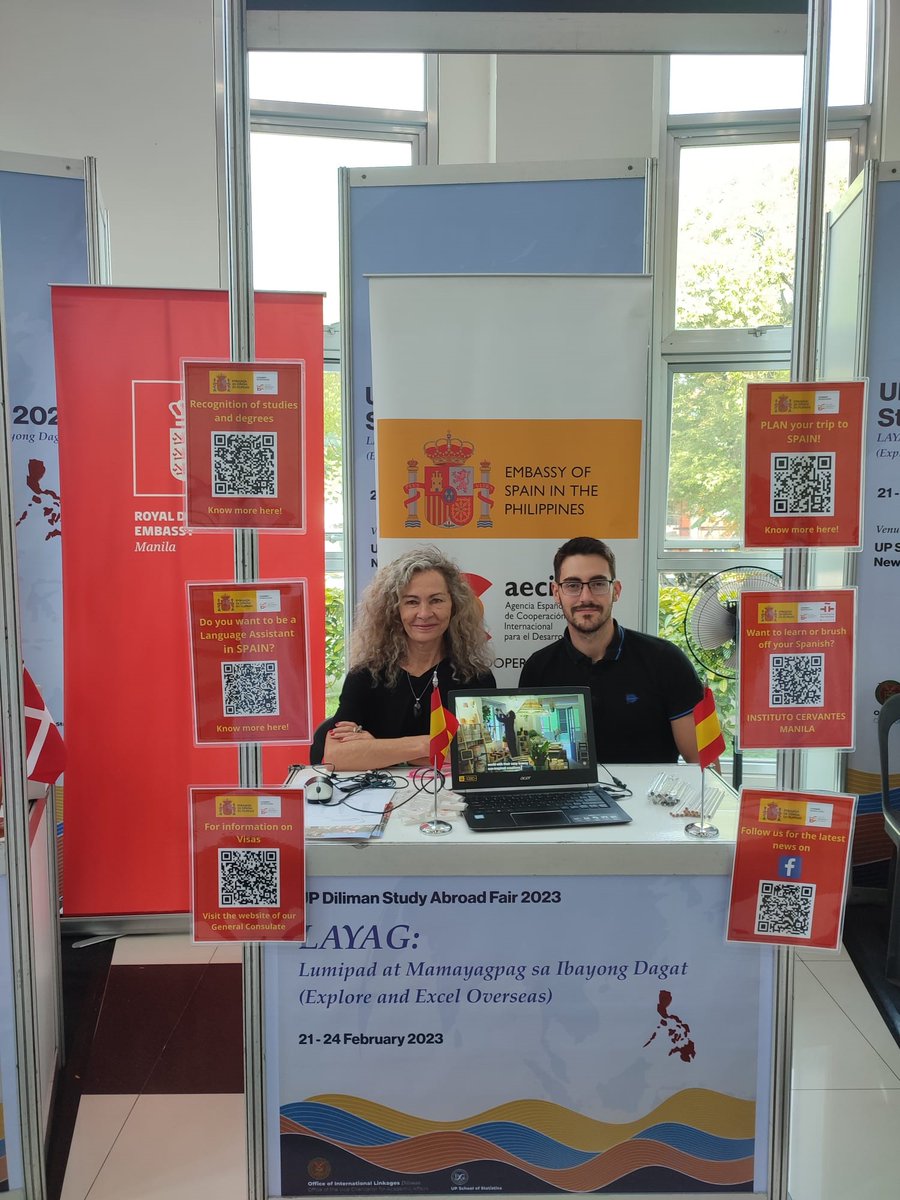Durante los días 21 a 24 de febrero la Embajada de España en Filipinas <a href="/EmbEspFilipinas/">Embajada de España en Filipinas.</a> y el SEPIE participaron en la “Study Abroad Fair” de la Universidad UP Diliman en Manila <a href="/Official_UPD/">UP Diliman</a>, que cuenta con un importante Departamento de Español.