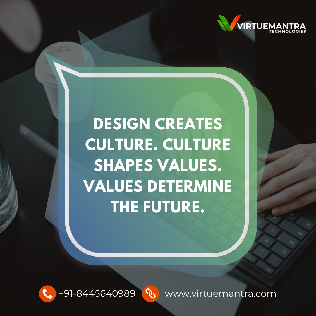 virtuemantra's tweet photo. Design creates culture. Culture shapes values. Values determine the future." - Robert L. Peters

#motivationalquotes #webdesignquote #desginquote #webdevelopment #webdesign #culture #values https://t.co/fWT2mnNjwR