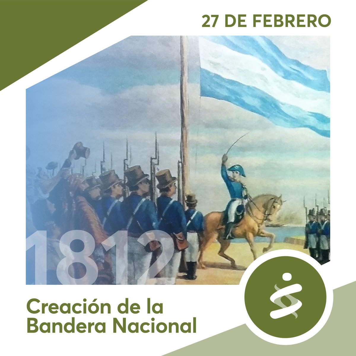 CREACIÓN DE LA BANDERA NACIONAL
Celebramos un nuevo aniversario del primer izamiento, a orillas del río Paraná, de la enseña que Belgrano nos legó, creada con los mismos colores de nuestra escarapela. 🇦🇷
#bandera
#argentina
#Belgrano 
#celesteyblanca