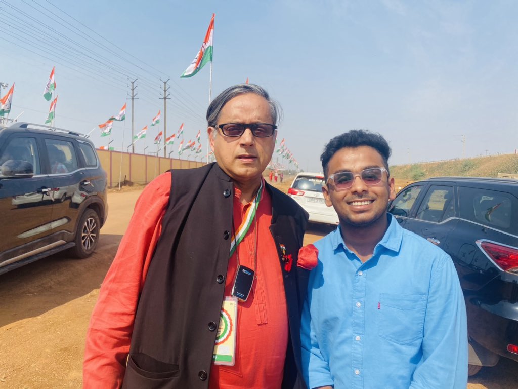 Few minutes with my greatest inspiration <a href="/ShashiTharoor/">Shashi Tharoor</a>