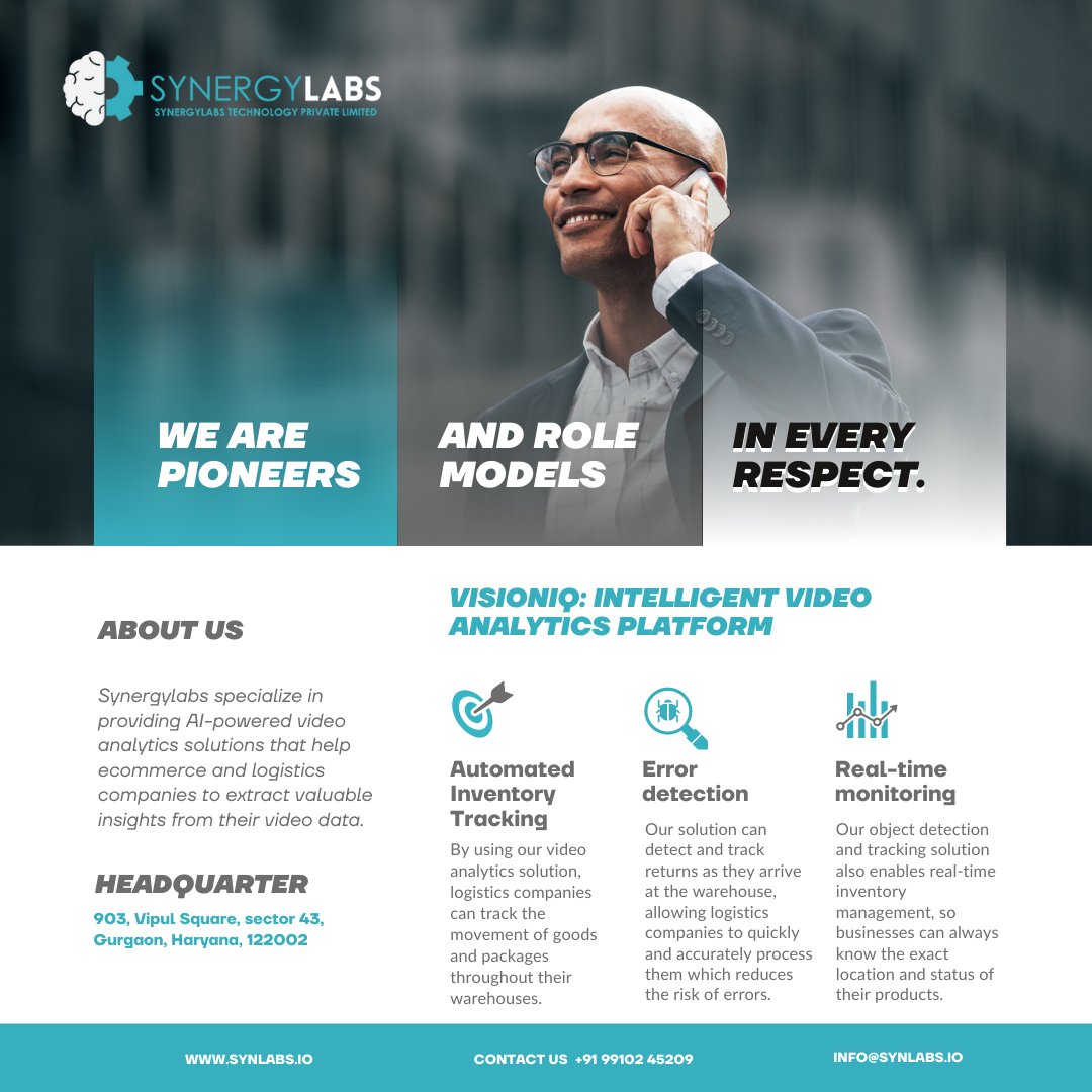 Ready to take your business to the next level? Meet #VISIONIQ, the #ArtificialIntelligence based  #videoanalytics platform that's changing the game. Whether you're in #Retail, #manufacturing, or #logistics, VISIONIQ can help you optimize your operations and boost your bottom line