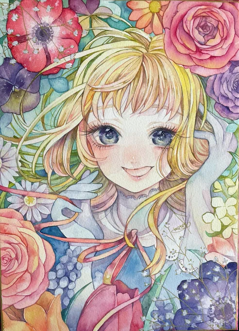 春の花束完成ー!! 
