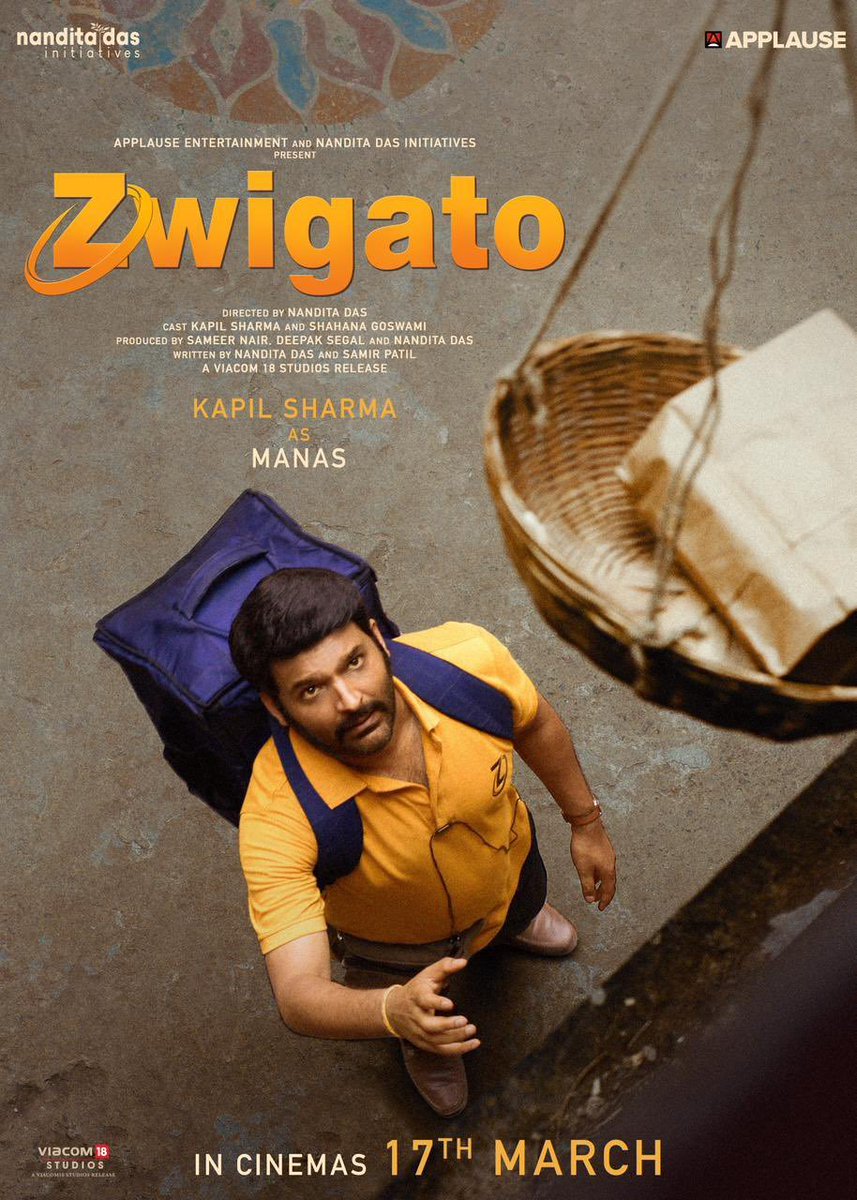 hindiflixbuzz's tweet photo. #Zwigato  -  Kapil Sharma plays the role of delivery rider Manas in the film.

Trailer out on 1st March 

#ApplauseEntertainment 

#kapilsharma #shahanagoswami #nanditadas #HindiFlix #Flixbuzz #HindiFlixbuzz https://t.co/C7T6BteGVH
