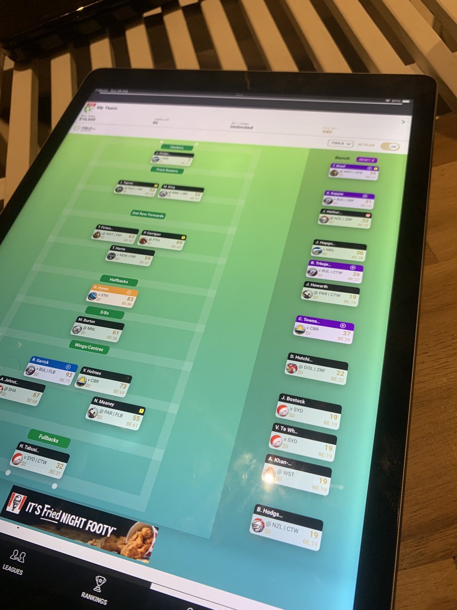 Just completed my first ever@supercoachnrl team. #supercoachnrl