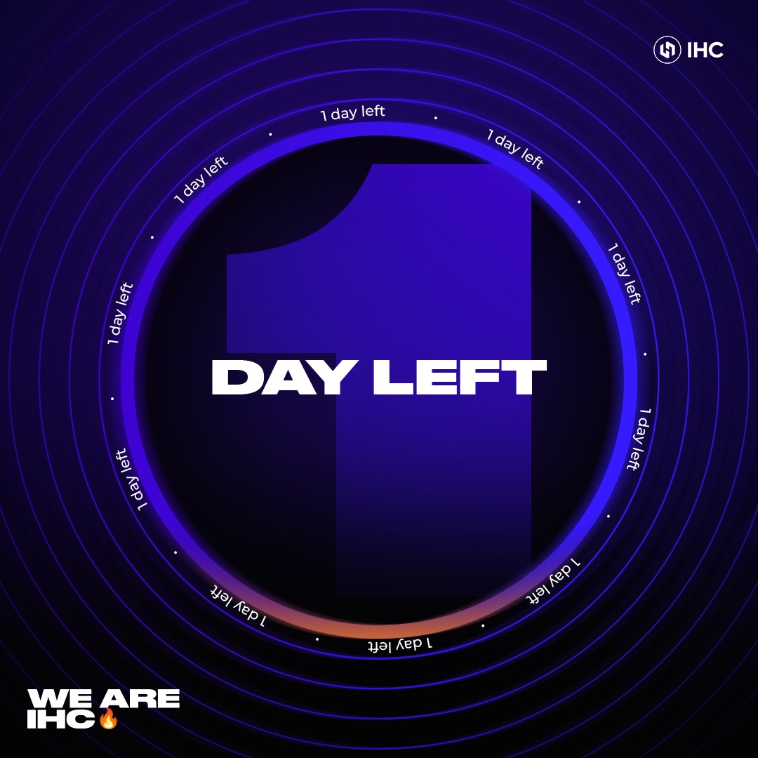 IHCoinofficial's tweet photo. We Are IHC | 1 day left 🔥

#IHC #InflationHedgingCoin #Token #Crypto #WeAreIHC https://t.co/S1LcTcOPj1