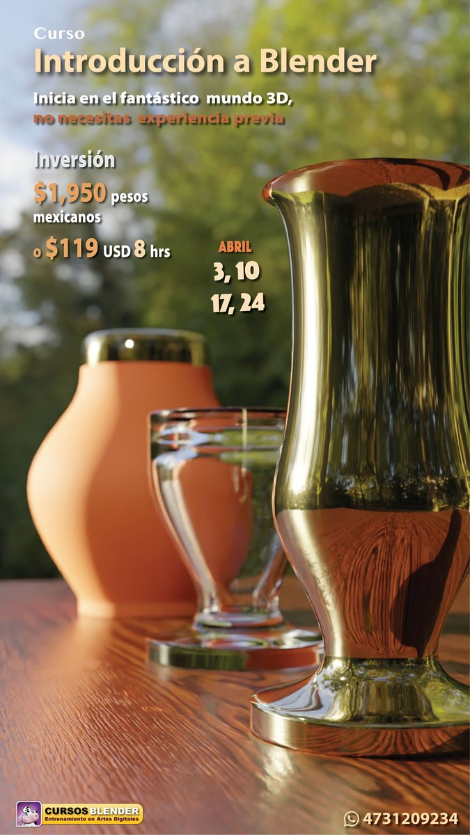 casyopea's tweet image. Cursos para principiantes de Blender 3D, invierte en educación de calidad, pre requisitos para cursos especializados.

#b3d #Blender3D #BlenderEducation #CursosBlender
Introducción a Blender 3D Abril
cursosblender.com/2021/12/27/cur…

3D para niños Abril
cursosblender.com/2022/08/31/3d-…