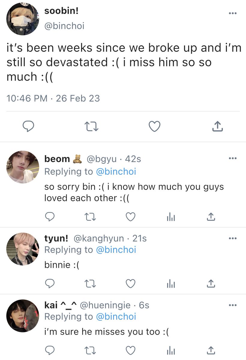 njpjkisses's tweet photo. yeonbin au 🌷

sb and yj have been broken up for a few weeks but when sb gets a flat tire there’s only one person who can help him, his ex bf. https://t.co/oFSSJTwEpY
