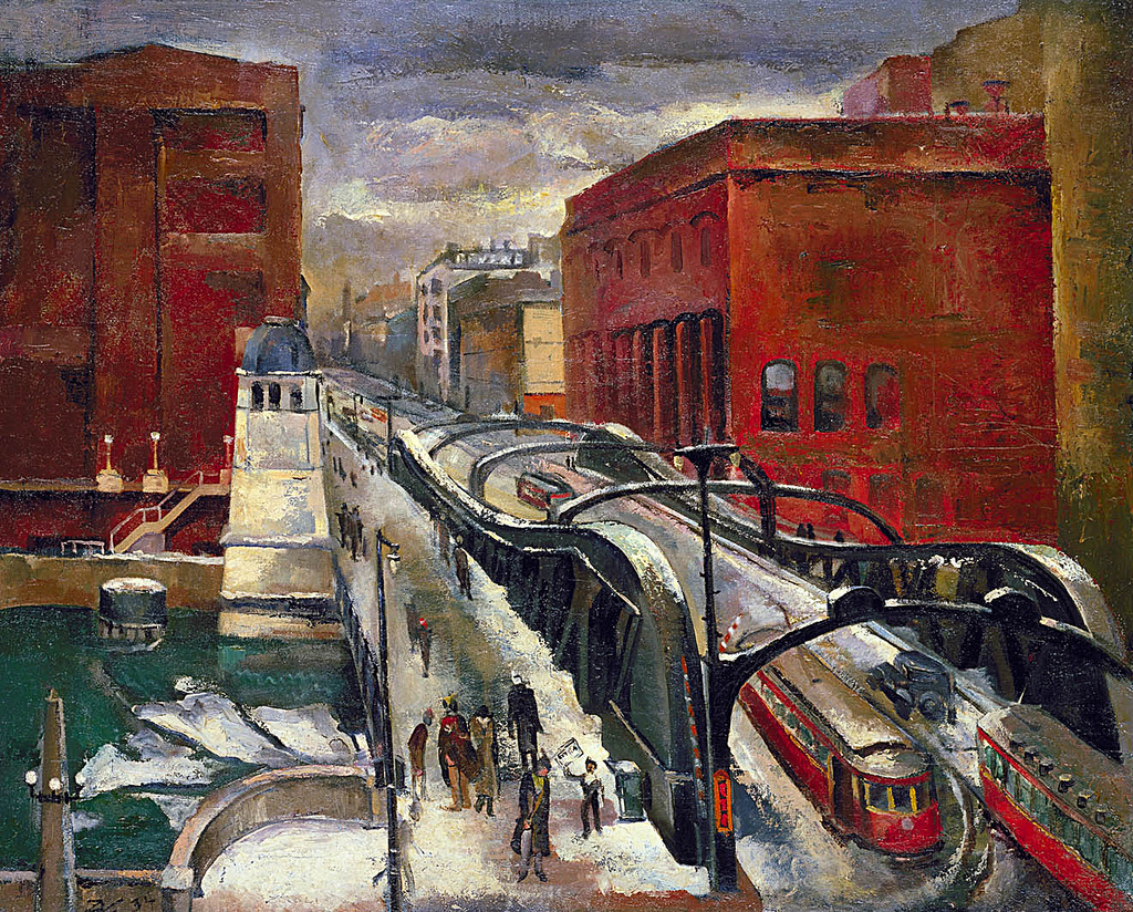 The #WINTER of 1933-1934 - the Public Works of Art Project (#PWAP)
‘Bridges in Winter’ Nicola Victor Ziroli (1908-1970). Oil on canvas. 1934.
Smithsonian American Art Museum (from the US Dept. of Labor)
#NicolaVictorZiroli #AmericanArt #TheNewDeal #Chicago #bridges #ChicagoRiver