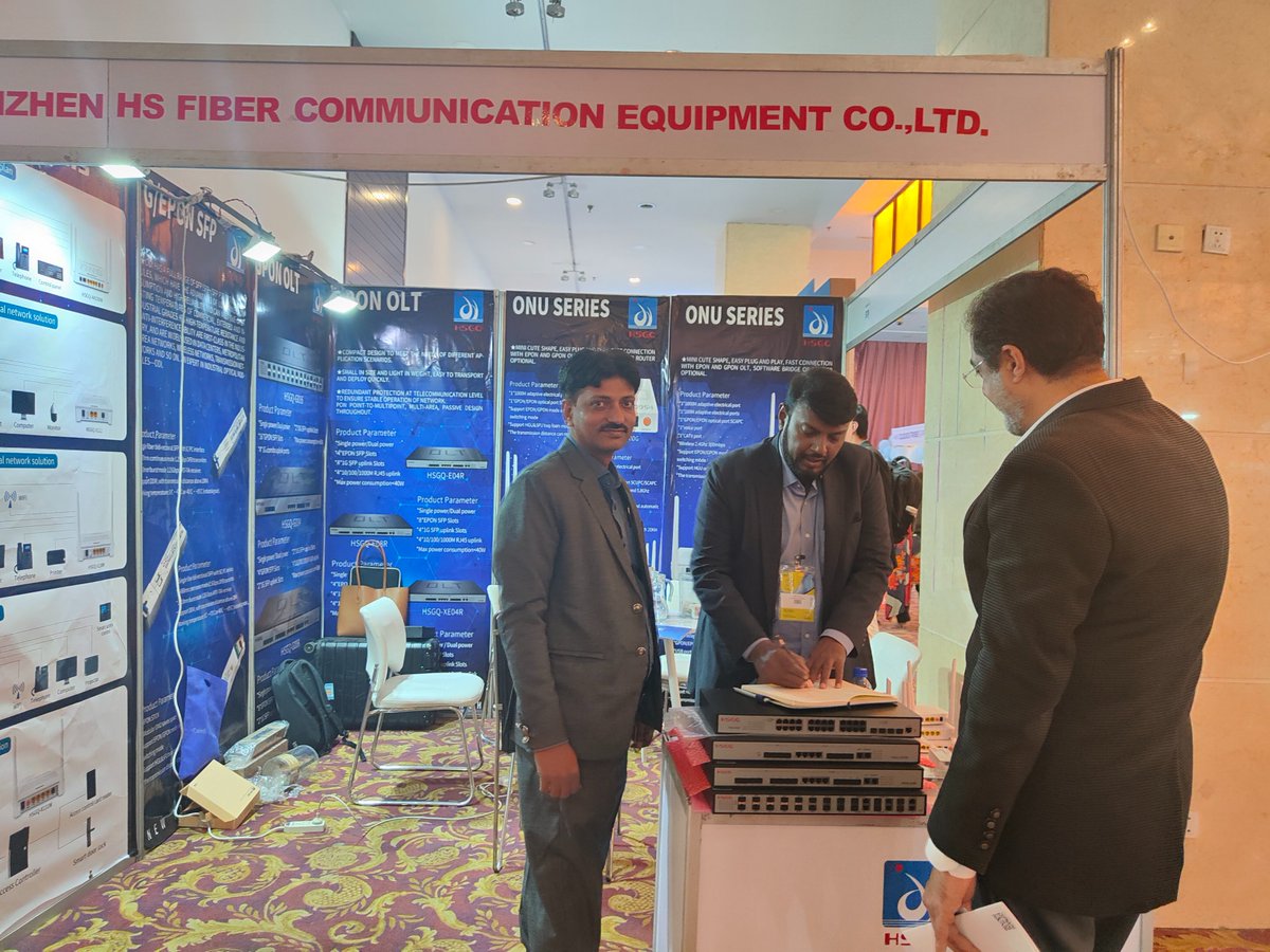 HSFiber's tweet photo. 🤝 Although the ITCN Asia Exhibition has been successfully concluded, #HSGQ is gradually expanding in Pakistan.

📣 Check out our website
https://t.co/i1GbBt2EC8

#HSGQ #hsgqfiber #hsgqgponolt #hsgqolt #FTTH #fiberoptic #epon #xpon #fttx #SFP #tech #tech #fibraoptica https://t.co/sQWhUaCpUP