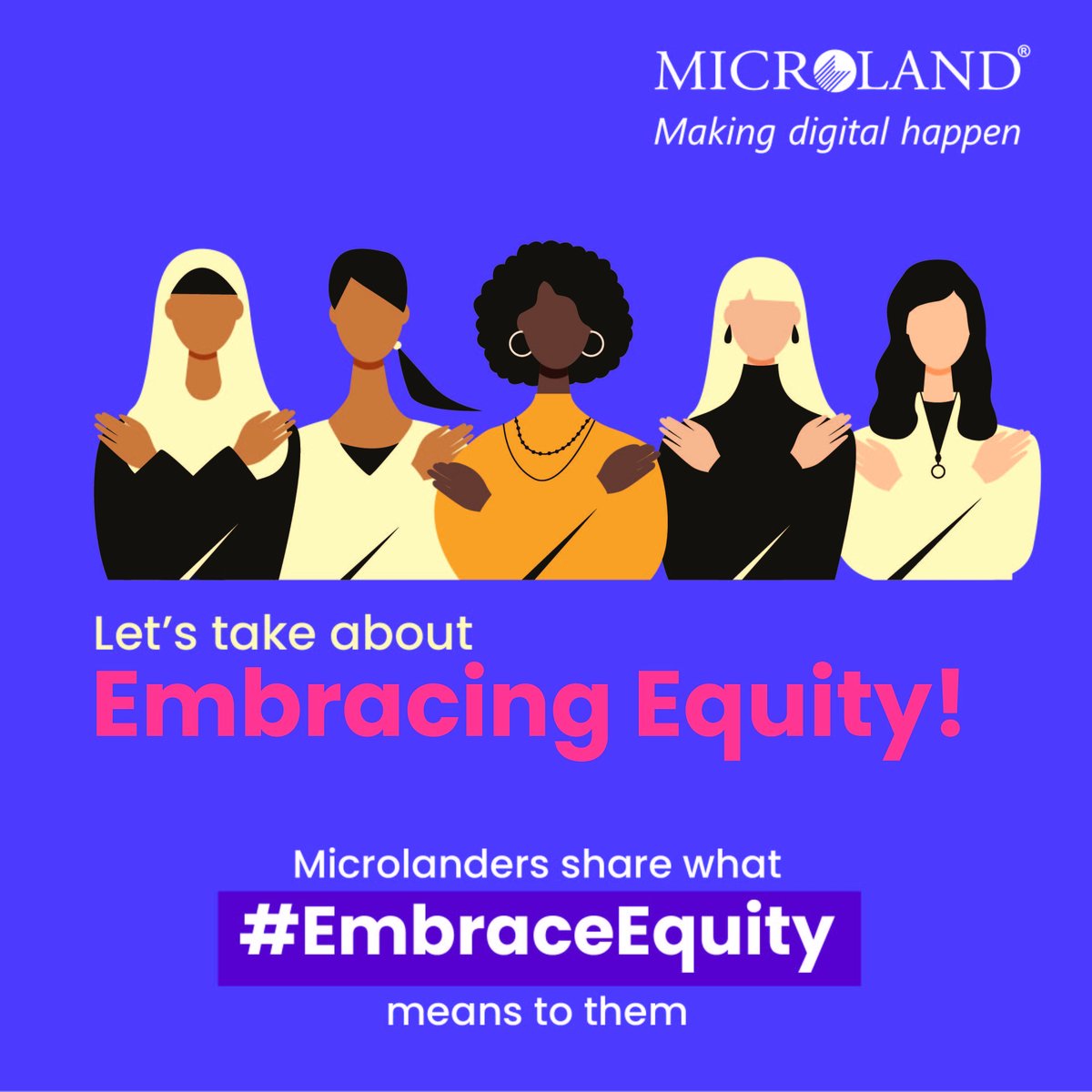 MicrolandLtd's tweet photo. The theme for #IWD2023 is #EmbraceEquity & the pictures are proof that #Microlanders are ready to embrace it. Microlanders gear up to celebrate thought-provoking Panel Discussions, Speaker Sessions and Networking Opportunities. #Microlanders, grab your seats now! #Notwithouther https://t.co/9mwTH6MWGh