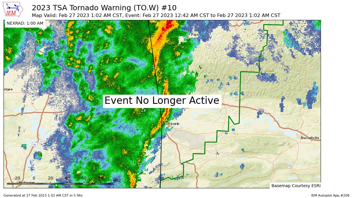Weather 225 Fayetteville on Twitter "TSA cancels Tornado Warning for Crawford [AR] https