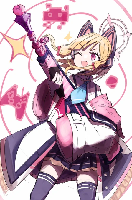 モモイ #ブルーアーカイブ  #ブルアカ #ブルアカ2周年アート 