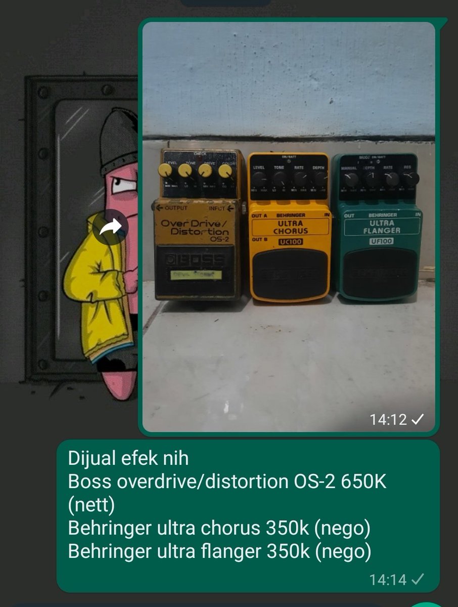 monyettampann's tweet photo. @otongkoil mau minta tolong mang ots bantu jual efek gitarku yang begini adanya, nuhun mang ots. https://t.co/sppl44mN0e