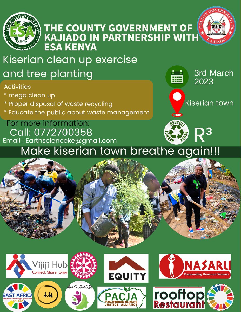 ScienceKenya's tweet photo. They say nature is unforgiving less we act accordingly! On 3rd March coming Friday we wish to extend our invitation to all of you to sensitize the public on importance of trees proper waste management and living on healthy environment! We will also be planting trees
#ESA https://t.co/xGIiMbbHww