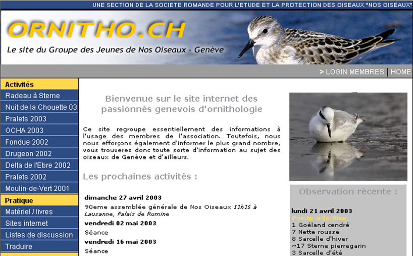 Exactly 20 years ago today, ornitho.ch, the ancestor of the naturalist portals used today in many countries in Europe was born in Geneva. What a journey!  #ornitho #NaturaList #Biolovision