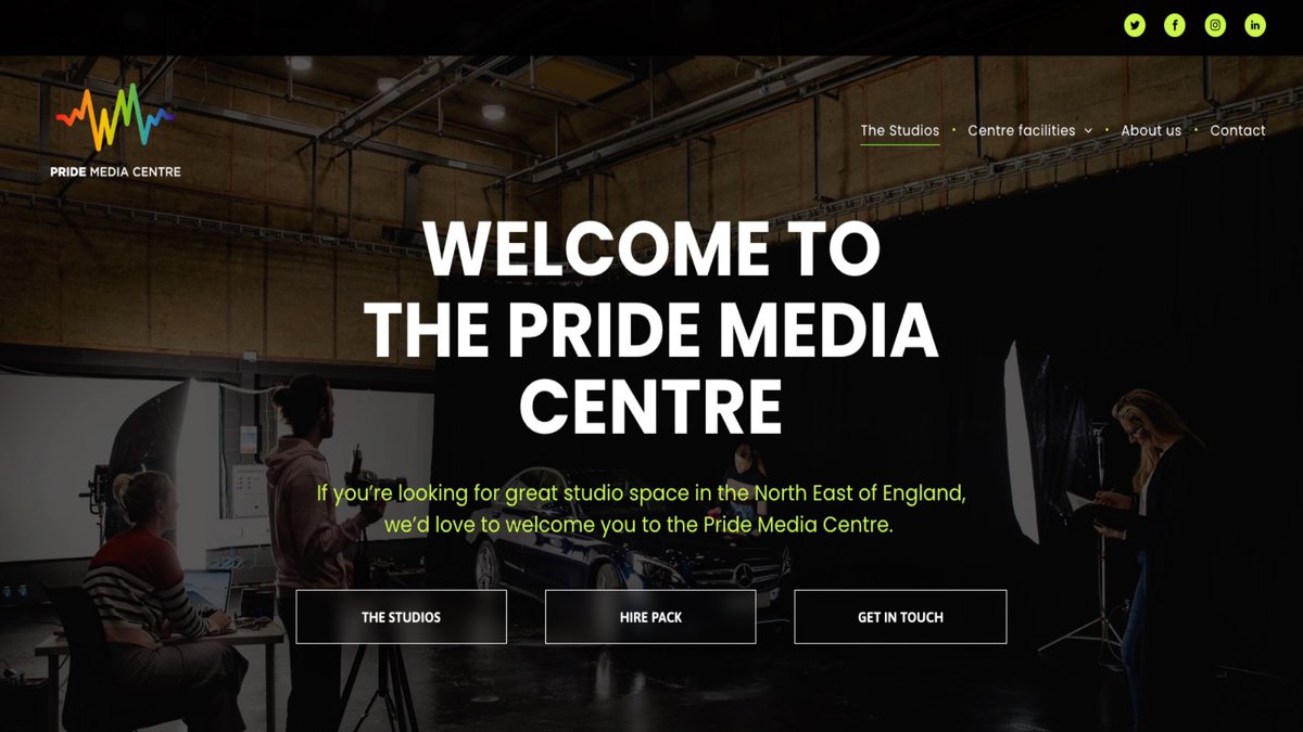 Check out the new website pridemediacentre.co.uk for all your studio needs in the North East. Great rates, flexible access and a warm cuppa on arrival. Perfect!

#studio #studiohire #television #televisionproduction #photography #photographer  #filmmaking #filmproduction