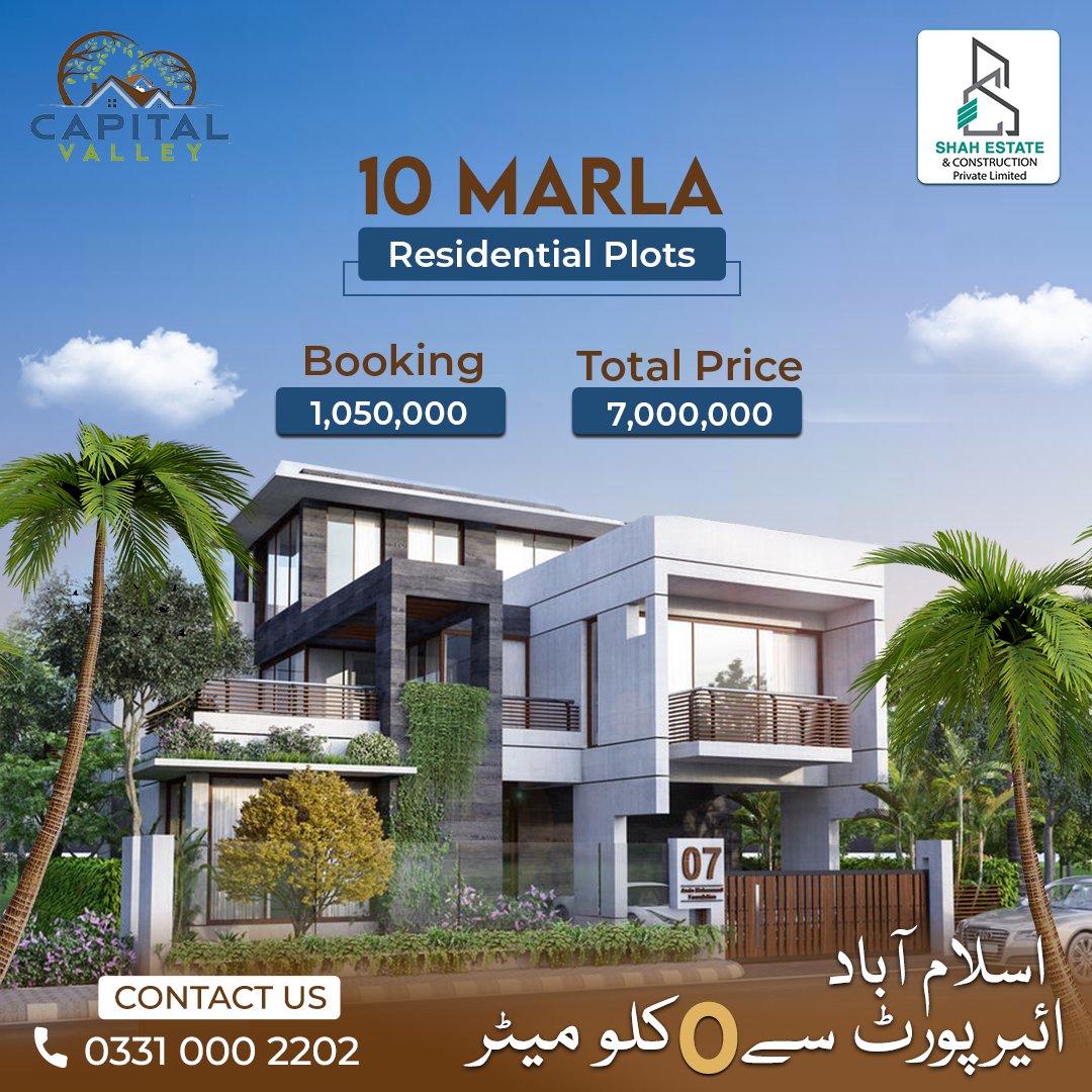 ShahEstateisb's tweet image. Dreaming of a spacious 10 marla property in the heart of Islamabad? Contact #ShahEstateandConstruction today to explore your options in #CapitalValley and Islamabad. 
Let Us Provide you best option to buy in Islamabad with #NOC_approved Status. 

#ShahEstate #UshnaShah #Blast